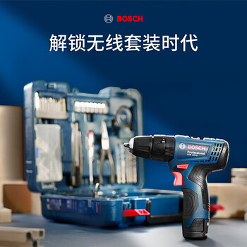 Bosch (bosch) gsb 120 12v lithium electric screwdriver impact drill tool box set (84 accessories + hand tools) 84 accessories + hand tools