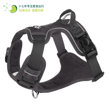 Super durable large dog harness golden retriever doberman alaskan large dog harness explosion-proof 2025 massage point harness gray s size (chest 43-56cm)