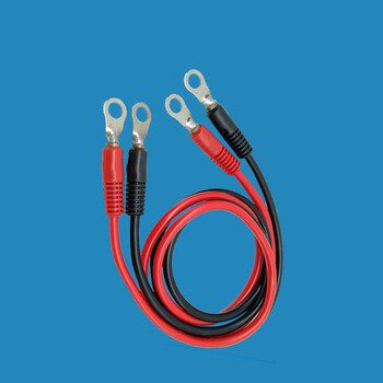 Xinghai丨6 square connecting cable, circular terminal hole diameter 8mm at both ends, 1 red and black each (1 pair) 1.5 meters