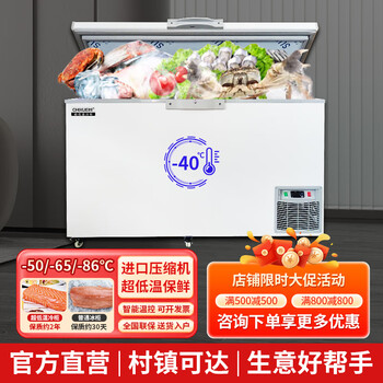Chixue ultra-low temperature freezer minus 60 degrees horizontal precious seafood tuna household large capacity cryogenic - 80 degrees stainless steel liner industrial biological research laboratory freezer dw638 (length 1750 width 880 height 940mm) -65 secop compressor