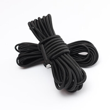 Strap elastic rope wholesale high elastic round elastic rope black thin round elastic rope rubber band lounge chair rope black diameter 3.5 mm (50 meters)