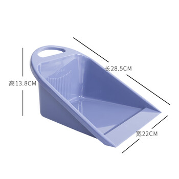 Yingpai garbage shovel hand-held dustpan can stand dustpan single household plastic cleaning shovel sweeping shovel for rubbing water short handle blue