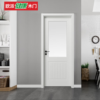 Oppein wooden door paintless composite door opma-3203az particle white