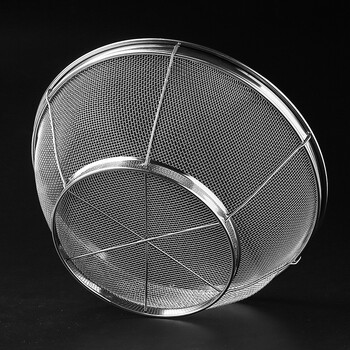 Zhenxiqi stainless steel rice washing sieve, rice washing basin, vegetable basket, drain basket, kitchen fruit washing artifact, water filter, vegetable basin