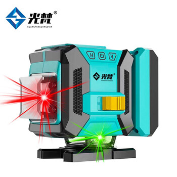 12-line red light level meter for outdoor use, high-precision strong light thin line three-color laser water level meter, outdoor ultra-bright three-color rainbow machine 12 lines
