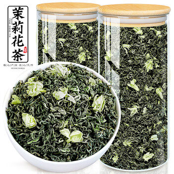 Piaoxiangyun premium jasmine tea sichuan jasmine tea 500g strong fragrance 2025 new tea green tea glass can