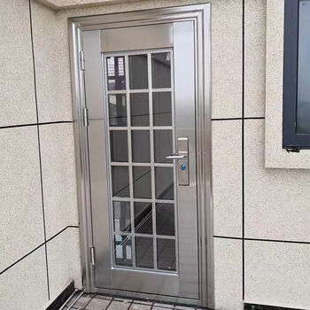 Jrb jiaruibao foshan manufacturer anti-theft door 304 stainless steel door household single-open anti-theft door community ventilation glass entry door single door style 1