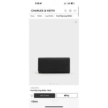 Charles&keith singapore limited small ck6-10701370 flip tassel women's long wallet zipper (no tassel style) black ck6-10701370_bla