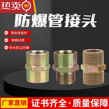 Bgj explosion-proof union g3/4 internal and external thread carbon steel galvanized inner wire joint m20npt25 one inner and one outer wire dn15 (4 points) double inner wire