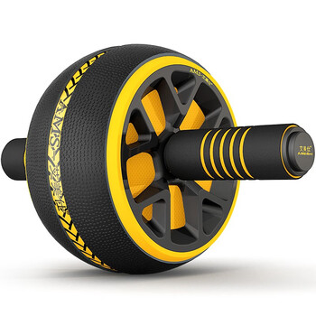 Aimeishi abdominal wheel fitness equipment home men's abdominal wheel abdominal machine abdominal exercise fitness equipment exercise pulley yellow abdominal wheel + thickened kneeling mat