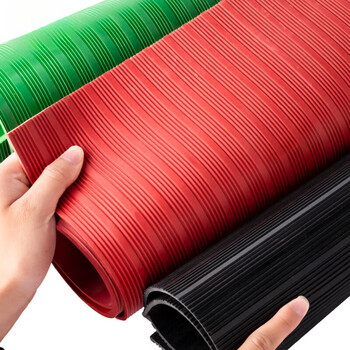 Distribution room rubber leather pad insulation pad 10kv carpet insulation board pad 5mm10mm 1m 10m 8mm red stripe