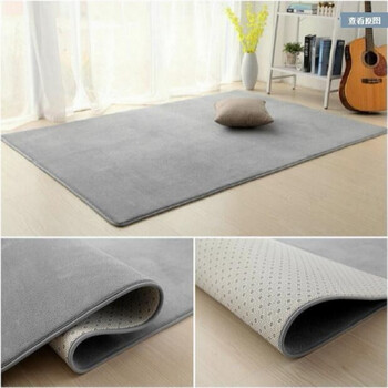 Niancai simple modern coral velvet carpet for living room, coffee house, room, bedroom, full carpet, cute and customizable, gray 120*160 cm