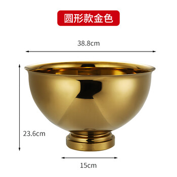 Matte maisa stainless steel ice bucket home beer champagne basin creative large red wine ice bucket bar ktv insulated ice wine basin golden round champagne basin