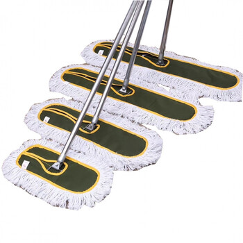 Wholesale mop flat mop dust push wide head floor mop flat cotton thread twist water mop free hand wash commercial line mop 60cm full set of screws width about 15cm