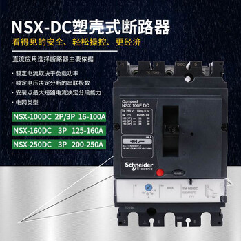 Schneider electric dc circuit breaker nsx-dc100a250a battery ups air conditioner main switch 2p 400a 3p