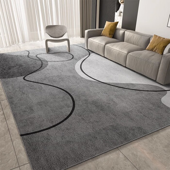 Yunpo living room carpet sofa coffee table blanket new high-end light luxury gray girl's bedroom no-wash simple non-slip blanket customization kt-177 200*300cm