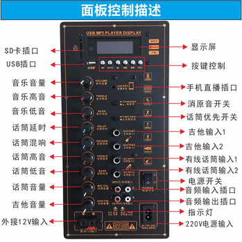 12v battery 220v high power square dance bluetooth amplifier board portable lever mobile speaker amplifier board speaker amplifier board