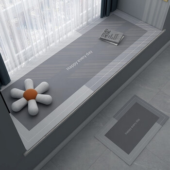 Frankemo custom-made modern simple bay window mat bedroom balcony mat ins window sill mat four seasons free-cut tatami happy gray custom + bathroom floor mat
