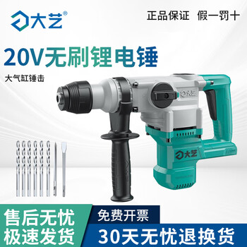 Dayi lithium battery high-power heavy-duty multi-function dual-purpose electric hammer infinitely variable speed rechargeable impact drill 20v square handle electric pick a7-6606 bare metal no electricity no charge