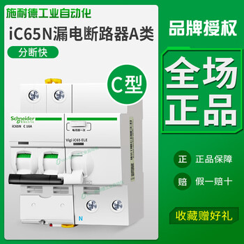 Schneider leakage protection circuit breaker ic65n/a9/1p+n/2/3/4p air switch/20/40/63/a 1p+n 10a