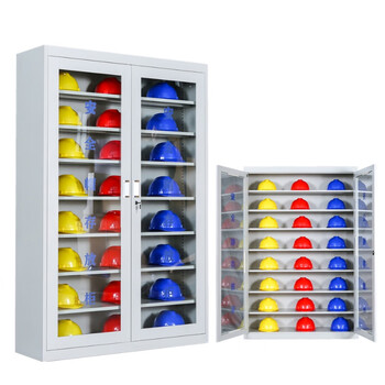 Safety helmet storage cabinet material q235 spray paint size 1800*1200*360mm capacity 40 cells