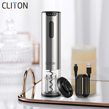 Cliton electric wine bottle opener stainless steel rechargeable power display automatic wine opener household wine opener