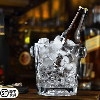 Vinos high-end crystal glass ice bucket transparent ice bucket ice bucket champagne ice wine bucket household foreign wine whiskey ice bucket medusa transparent model without clip