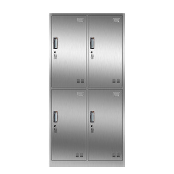 Jingku kinkoccl201 stainless steel four-door storage cabinet 4-door industrial equipment cabinet workshop tool classification storage cabinet