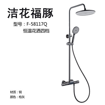 Jiehua fudan bathroom f-58117q 4-speed constant temperature shower