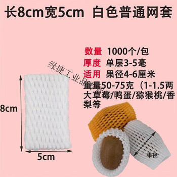 Fruit net cover wholesale apple strawberry orange shockproof protection foam mesh bag net pocket kiwi net cover fruit net large loquat kiwi 8*5/1000 t bag white