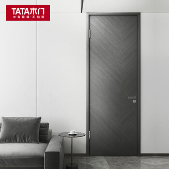 Tata wooden door ph007 customized gold simple interior door whole house customized wooden composite bedroom door minimalist wooden door prepayment black oak (according to the actual payment amount, the purchase price can be redeemed at the store)