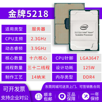 Intel intel 4210r 6130 6138 8160 8163cpu processor 3647-pin gold medal gold medal 5218 (official version 90% new)