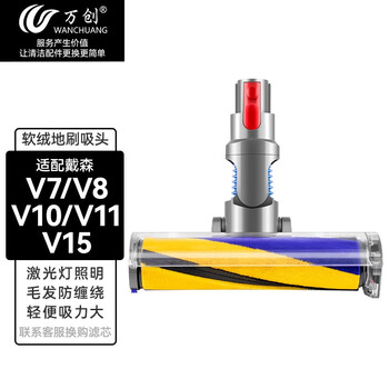 Wanchuang adapts to dyson dyson vacuum cleaner accessories suction head v6v7v8v10v11v12v15g5 floor carpet soft velvet floor brush electric mop head new product v7/8/10/11/15 soft velvet floor brush original mold new upgraded version