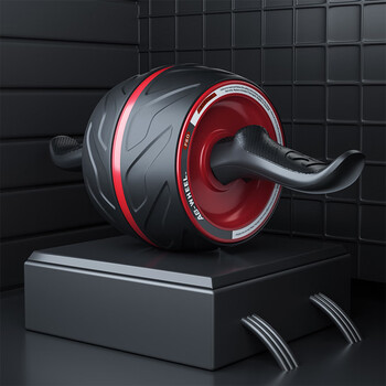 Ledomoda abdominal wheel silent automatic rebound abdominal wheel home fitness exercise equipment exercise men's and women's abdominal wheel with kneeling pad abdominal wheel red giant wheel model with kneeling pad