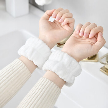 Home story (katei story) japanese face-washing artifact wrist strap wristband to wipe sweat, waterproof cuffs, anti-moisture sleeves, washing sports sweat-absorbent sleeves, face-washing wrist straps (2 pieces)