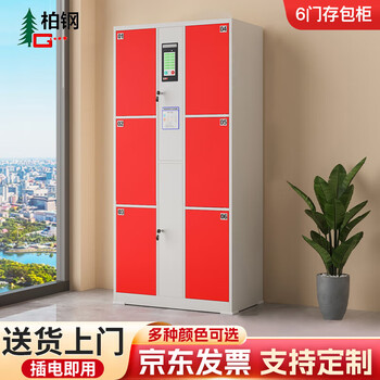 Baigang electronic lockers for shopping malls and supermarkets smart lockers with face recognition for storage 6 doors