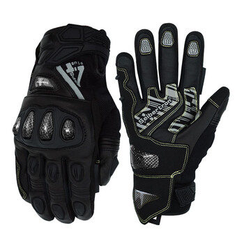 Seibertron cybertronian motorcycle gloves winter riding motorcycle carbon fiber waterproof retro cold-proof warm men and women sps-4p sps-4p black eight-finger touch screen plus velvet model adult xl corresponding shoe size 43