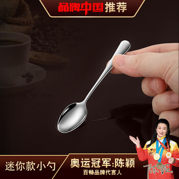 Baichang 304 stainless steel small spoon extra small exquisite mini coffee spoon household seasoning spoon dessert spoon seasoning spoon (304) no. 6 coffee tip spoon (single pack) no specifications