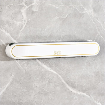 Huili's custom-made plastic wrap cutter, household plastic wrap divider, kitchen wall-mounted punch-free tinfoil cutting box, white