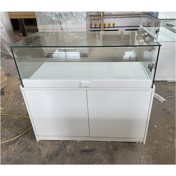 Museum display cabinet antique cultural relics collection memorial hall display cabinet jewelry and jade products glass display cabinet customization 80*50*90cm lightless white ready-made
