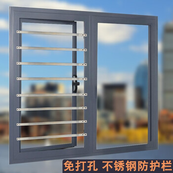 Window opening stainless steel protective window high-rise anti-theft window punch-free child safety balcony bay window high-rise anti-theft protection 3 pieces for sale_1 piece will not be shipped