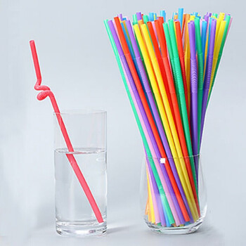 26cm long colorful extended disposable straws for children's handicraft bendable beverage soy milk milk tea shop straws color individually packaged 100 pieces
