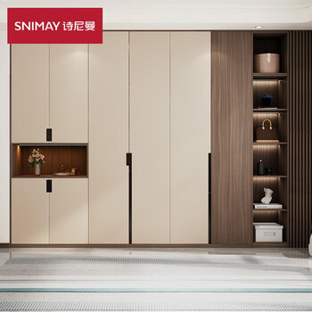 Schneiman whole house custom wardrobe overall home bedroom flat door wardrobe modern simple large cabinet decoration furniture customization advance payment (non-commodity price)