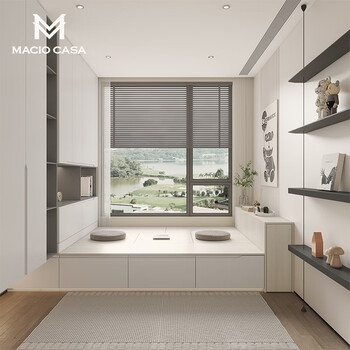 Marge bedroom multifunctional tatami wardrobe combination customized lift table bay window study room custom-made tatami mat prepaid