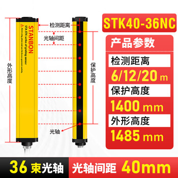 Shit'anbang stk6 meter ultra-long distance safety grating light curtain sensor through-beam protection sensor stk4036nc
