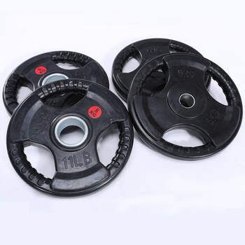 Shuwei men's weightlifting barbell sheet packed with plastic sheet eco-friendly dumbbell sheet small hole covered iron sheet eco-friendly sheet rubber sheet weight-bearing sheet small hole 3cm (suitable for 2.5/2.8cm bar) 5kg 2 pieces each