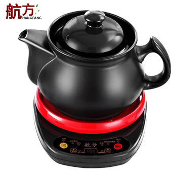 Hangfang decoction casserole decoction medicine pot chinese medicine pot boiling medicine pot ceramic electric casserole stew medicine pot electronic medicine pot traditional chinese medicine pot a pot + red base 200-300g medicinal materials 4l