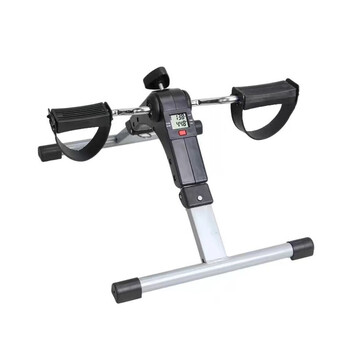 Exercise bike, elderly rehabilitation equipment, hand and foot trainer, stroke, hemiplegia, cerebral infarction, upper and lower limb exercise exercise bike, black luxury model (no installation required, foldable belt counting)