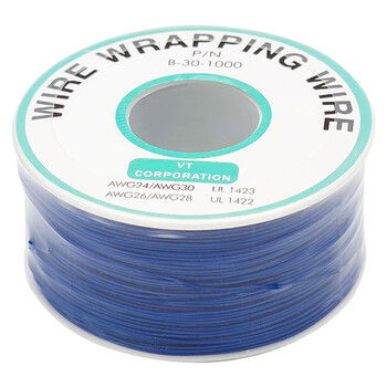 Throwing stones 24 30awg single core ok line flying line pcb jumper circuit board connection line tinned copper core connection line blue 24awg (1 round)