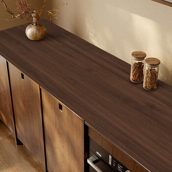 Zkhe tv cabinet protective mat simple wood color countertop waterproof entrance tablecloth imitation wood grain sideboard shoe counter top table black walnut 1-gj tv cabinet mat 30cmx90cm (applicable to coffee table and dining table cabinet)